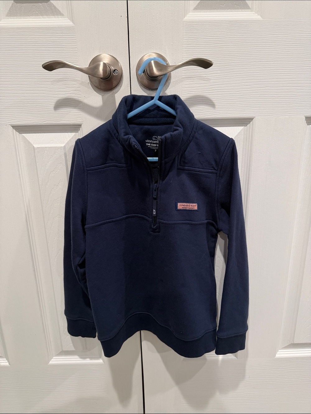 Vineyard Vines Kids Navy Shep shirt pullover- size 7